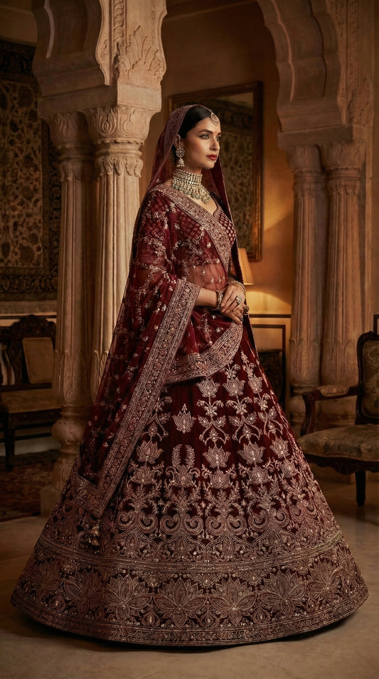 Formal embroidered Lehnga