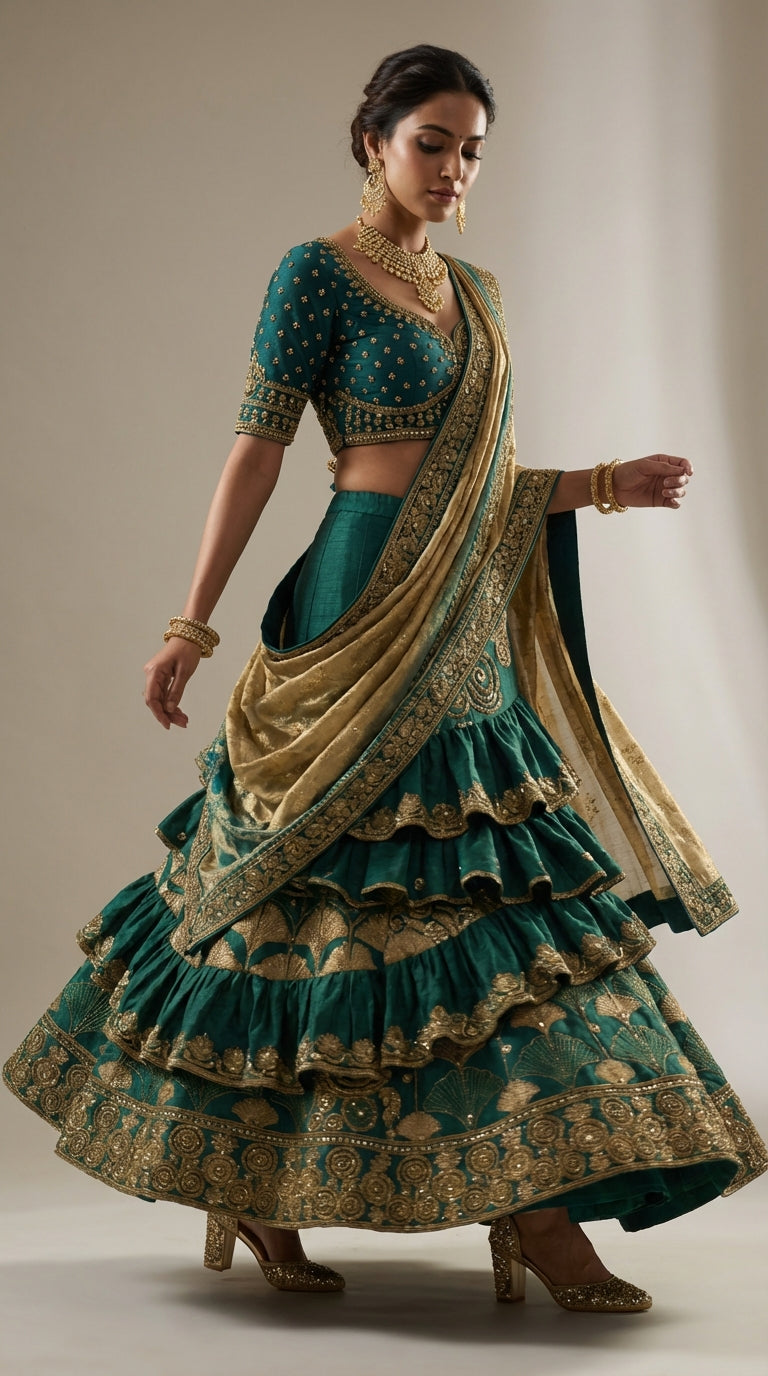 Formal embroidered Lehnga