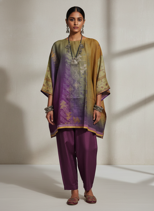 Semi Stitched linen kota Short Tunic (Copy) VISHAL KAPUR STUDIO