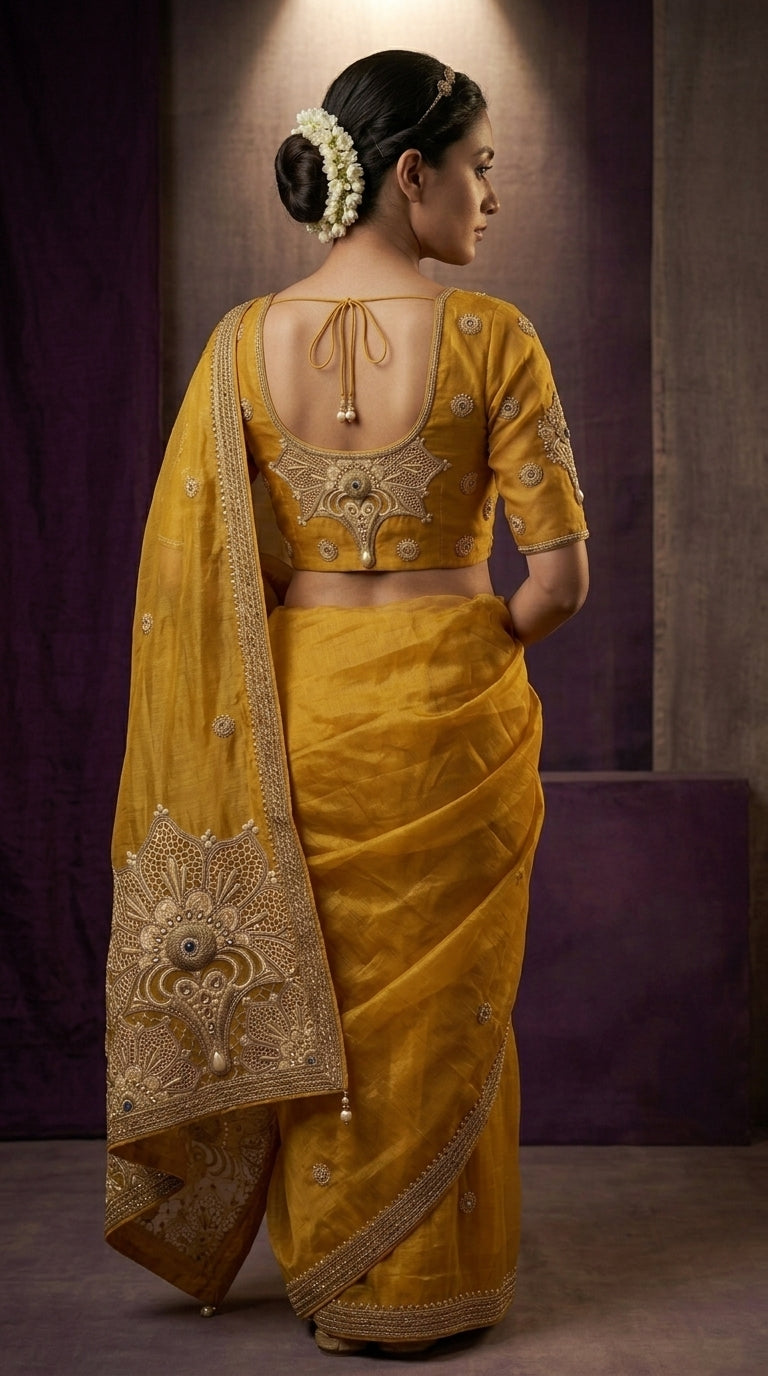 Formal Pure Silk embroidered Saree
