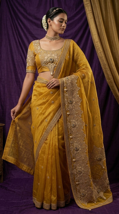 Formal Pure Silk embroidered Saree