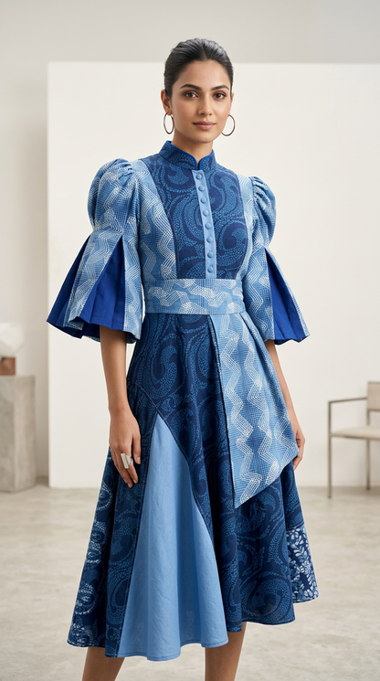 Customised indigo kurta set