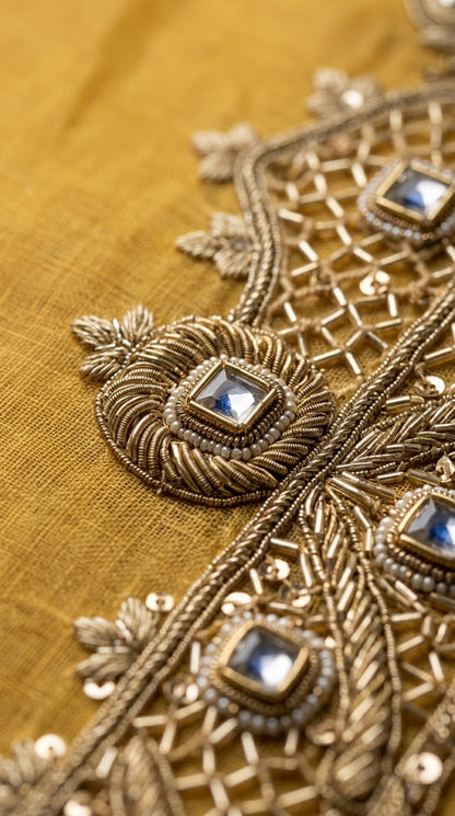 Formal Pure Silk embroidered Saree