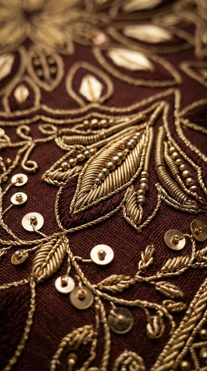 Formal Pure Silk embroidered Saree