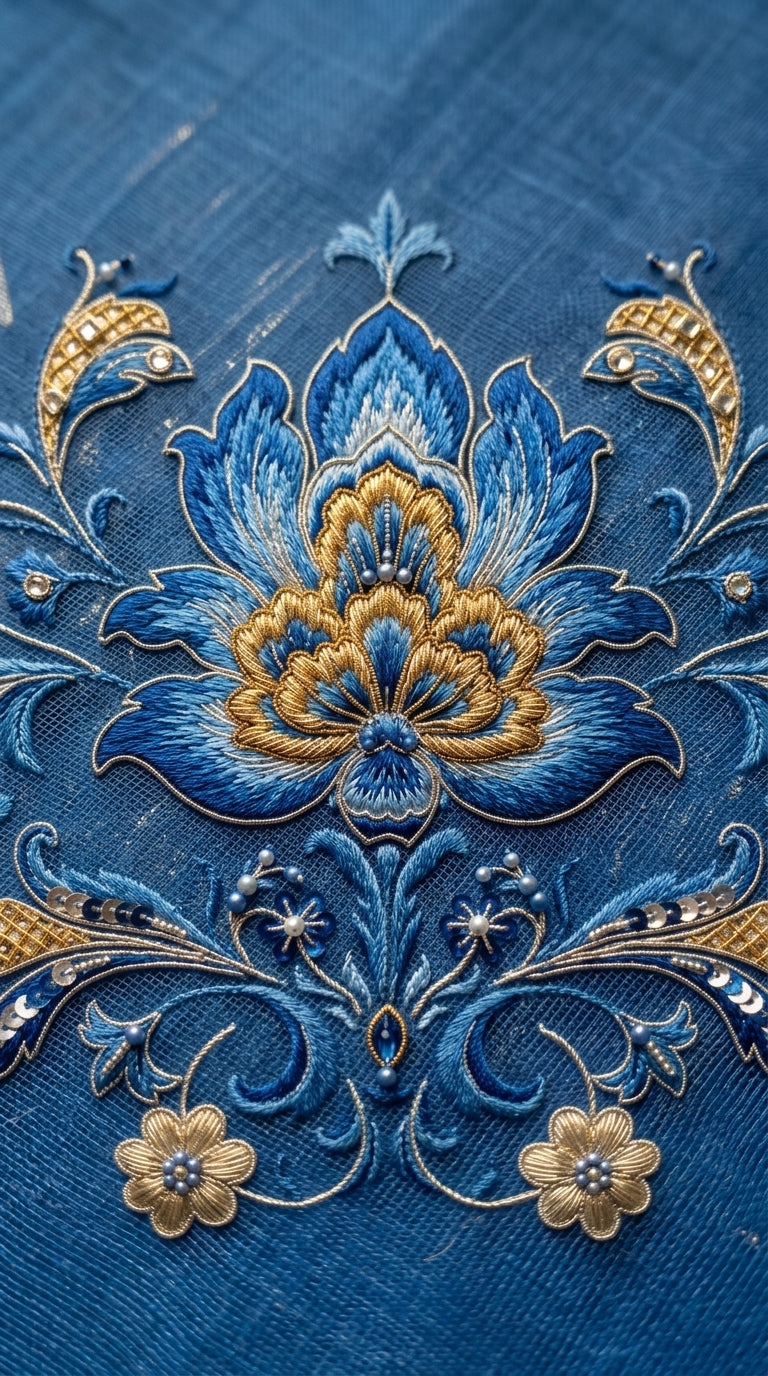 Formal Pure Silk embroidered Saree