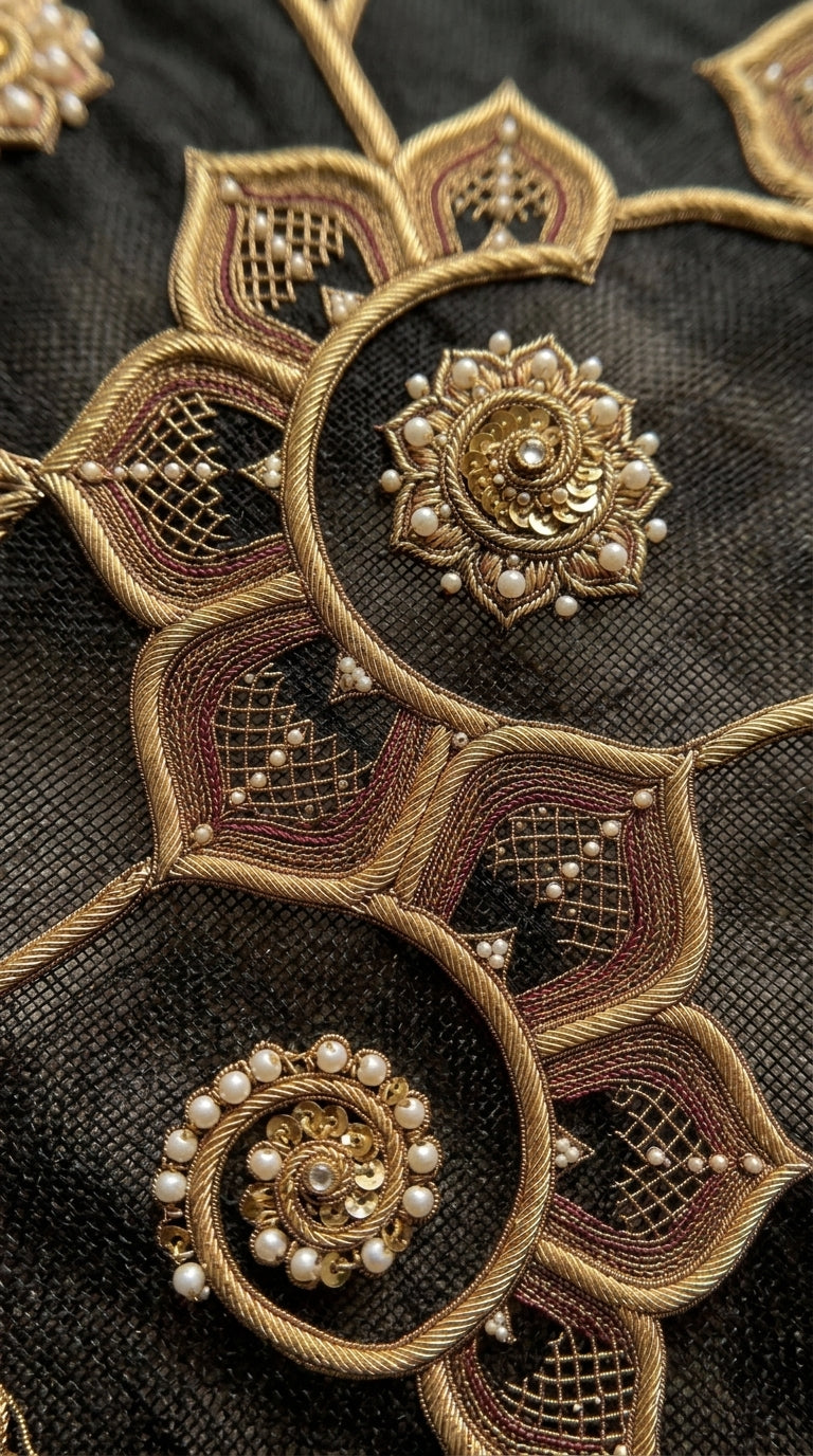 Formal Pure Silk embroidered Saree