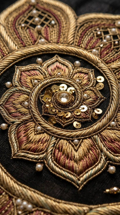 Formal Pure Silk embroidered Saree