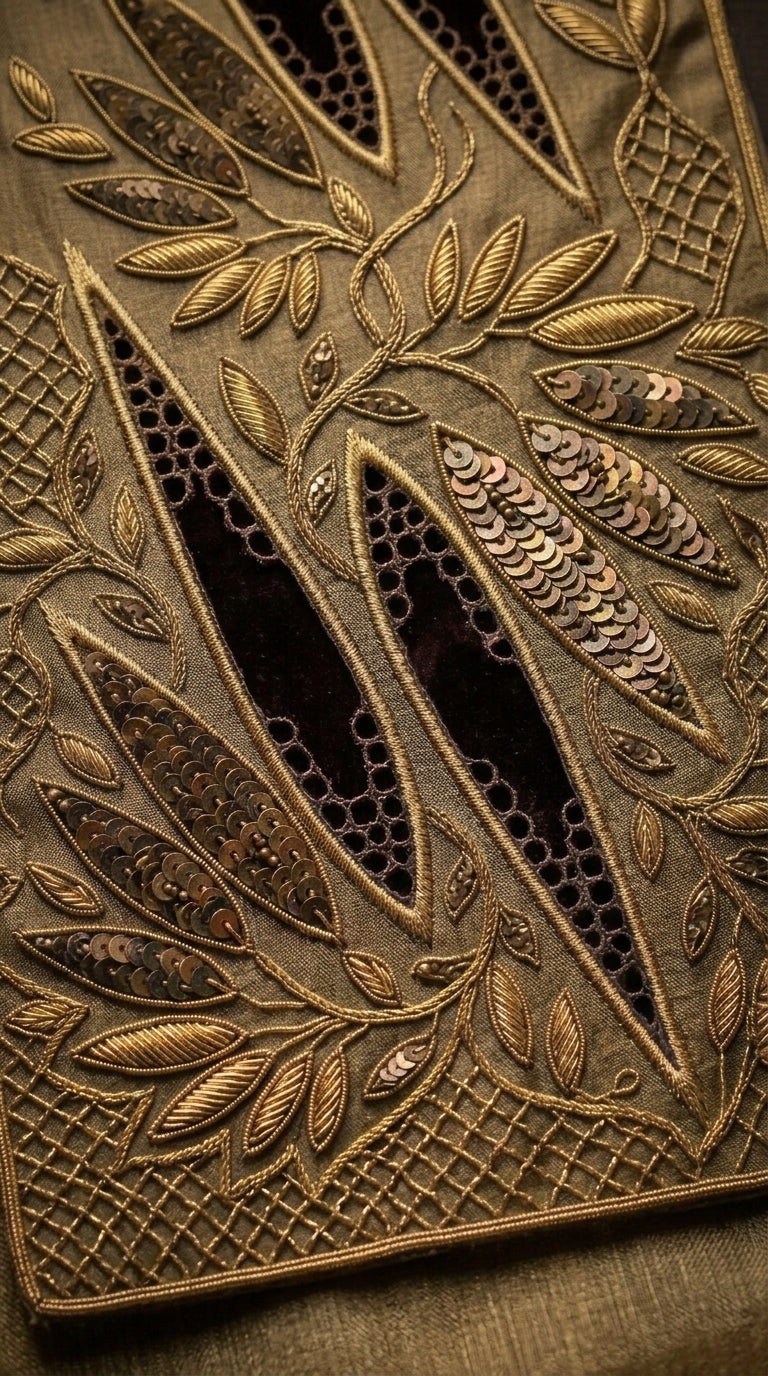 Customised Chanderi Embroidered set