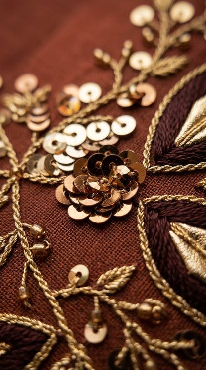Formal Pure Silk embroidered Saree