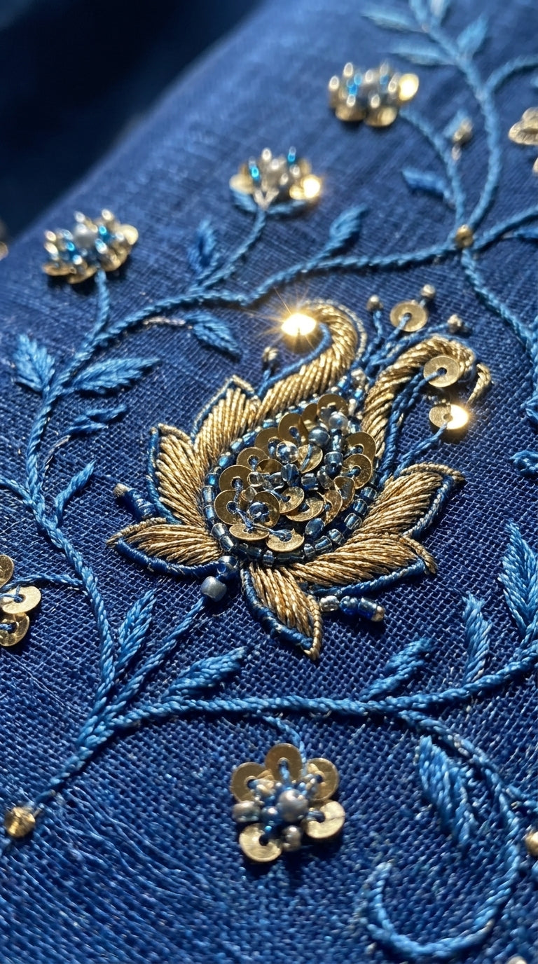 Formal Pure Silk embroidered Saree