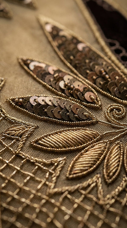 Customised Chanderi Embroidered set