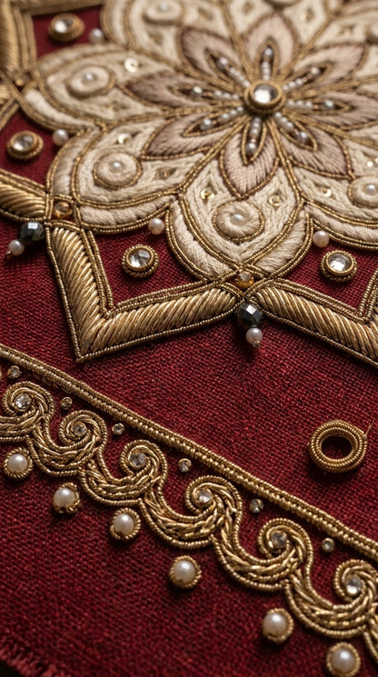 Formal Pure Silk embroidered Saree