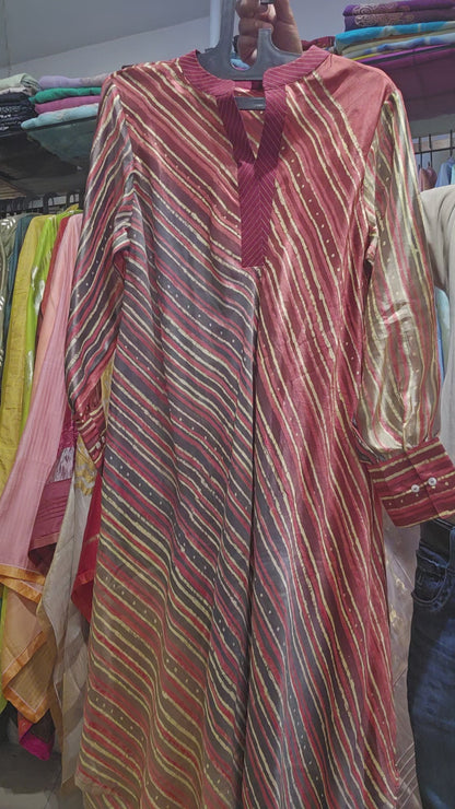 Stitched silk dress