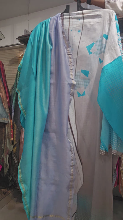 Semi Stitched Cotton casual Suitset