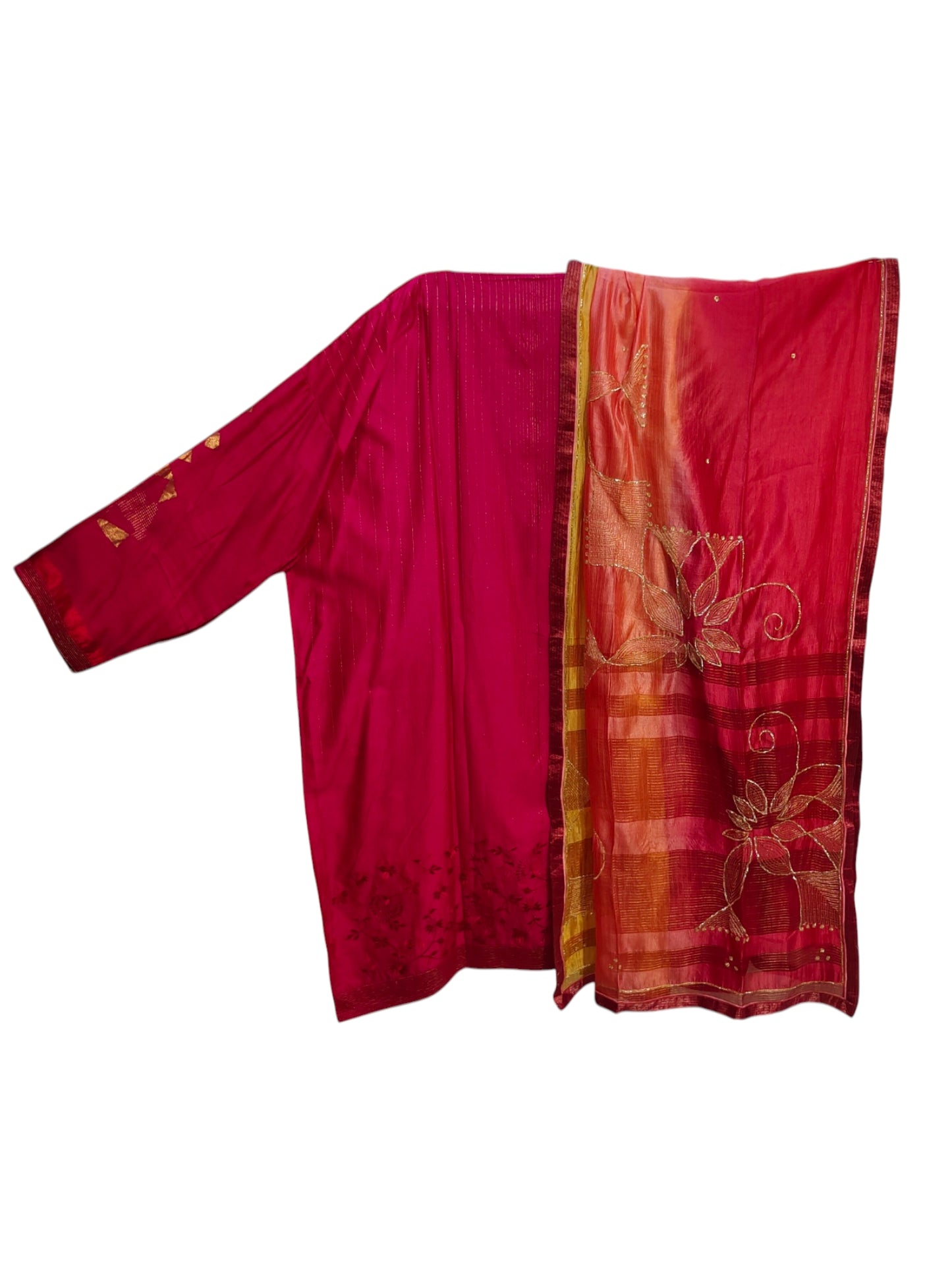Semi Stitched Chanderi Formal Suitset