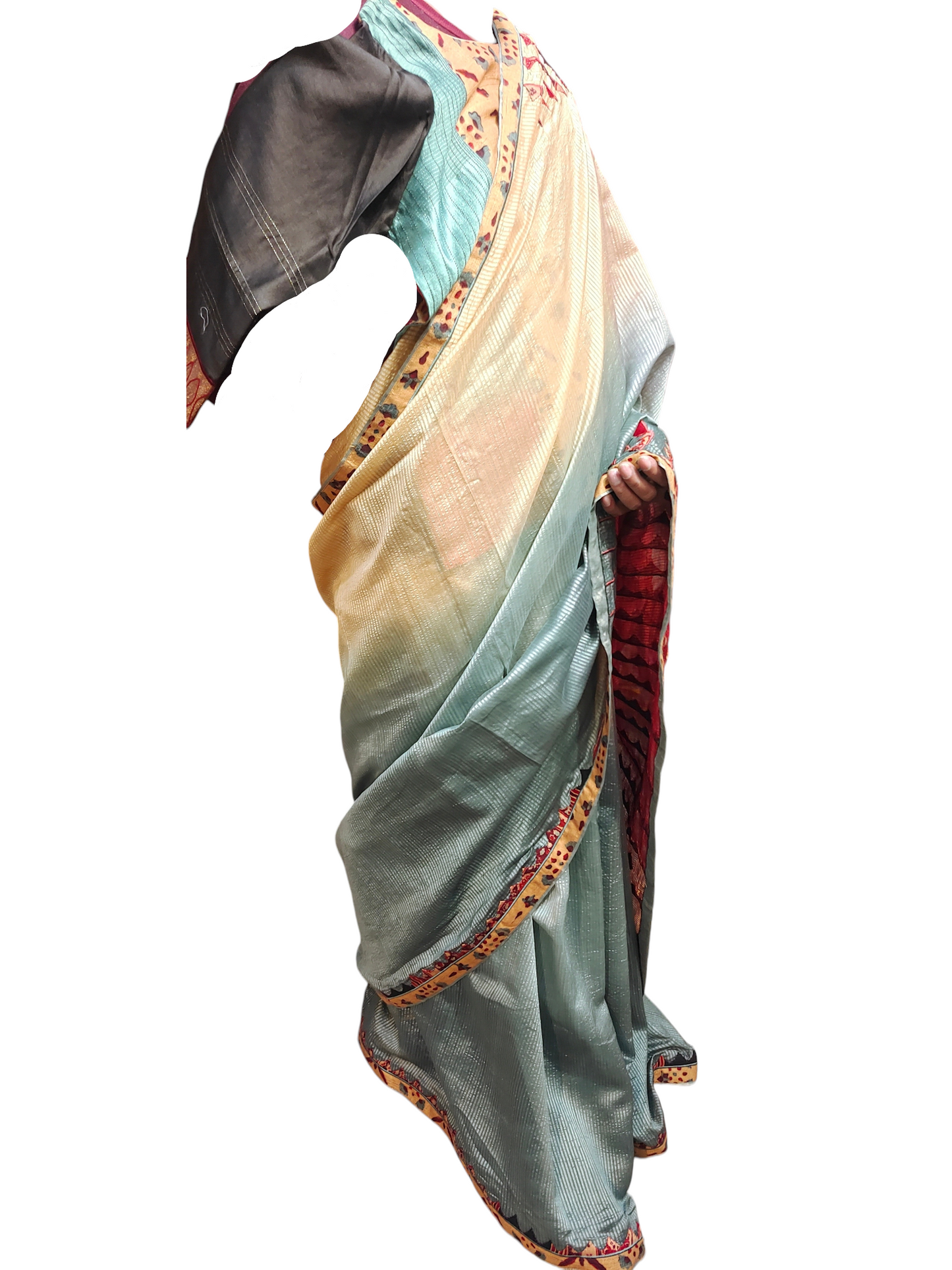 Formal Chanderi Silk Ajrakh Saree
