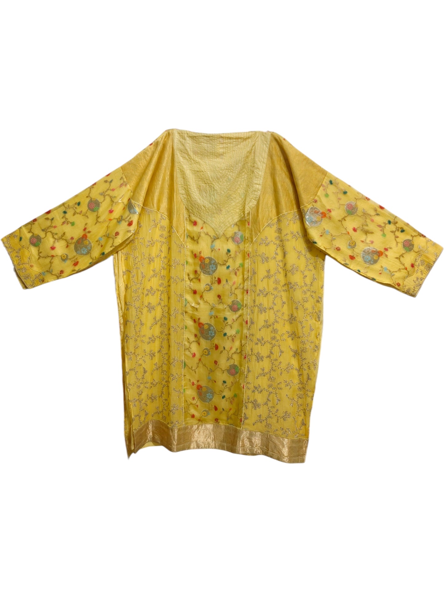 Semi Stitched Chanderi Formal Suitset