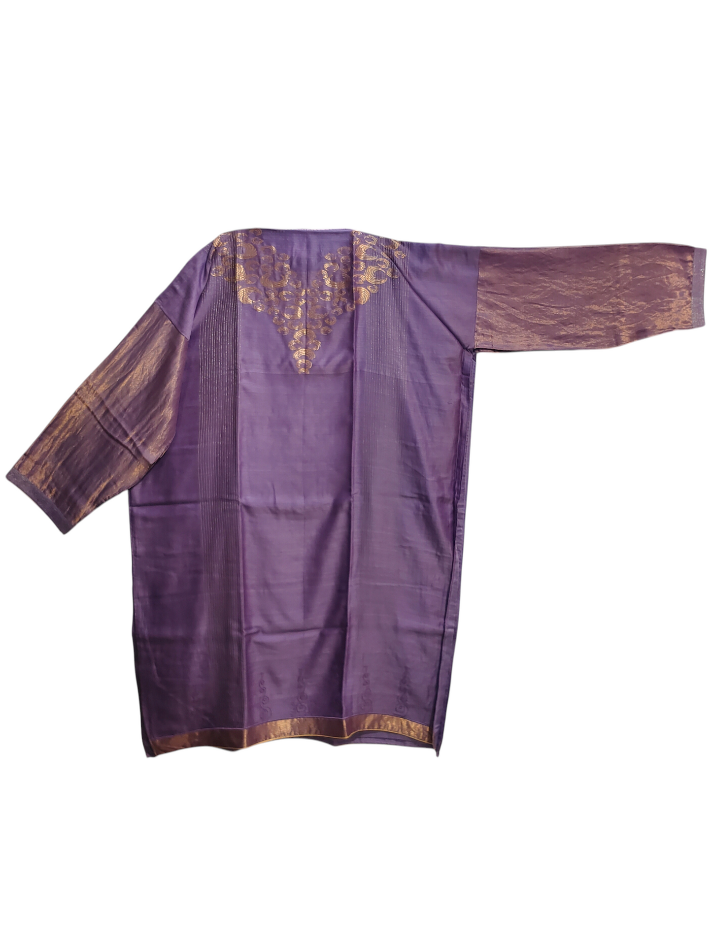 Semi Stitched Casual Chanderi Suitset