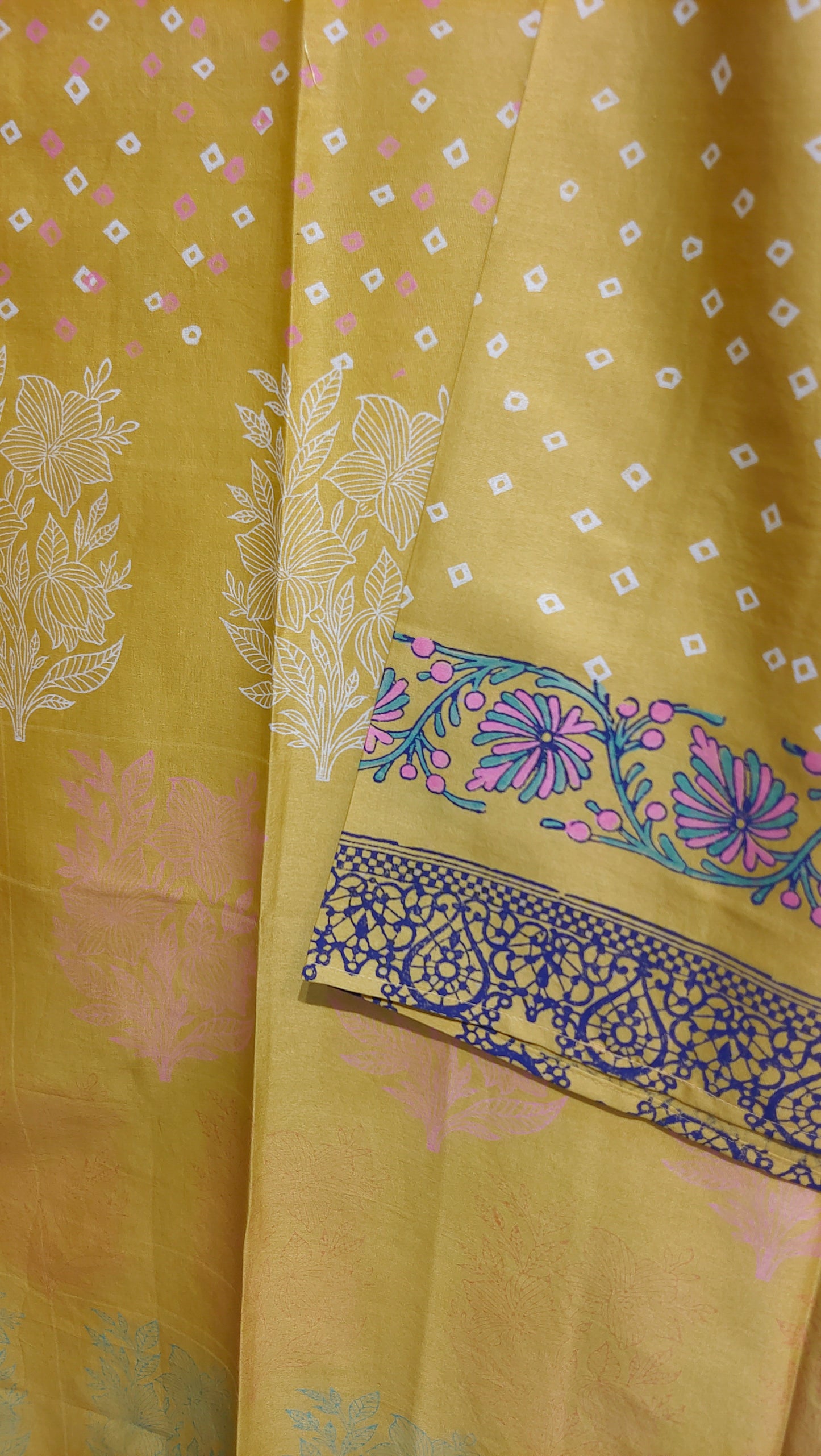 Semi Stitched Chanderi Casual kurta