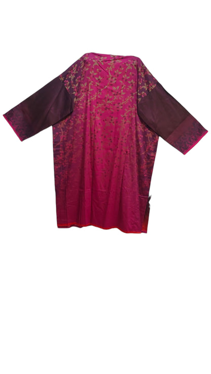 Semi Stitched Cotton Satin Casual Suitset