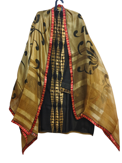 Semi Stitched Formal chanderi Suitset