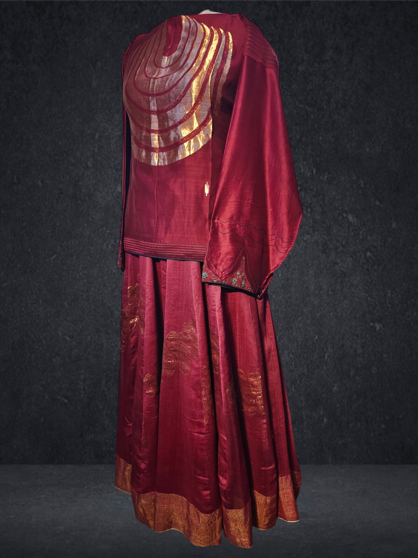 Formal chanderi Zari Woven Skirtset (VKSKT01MAR37)