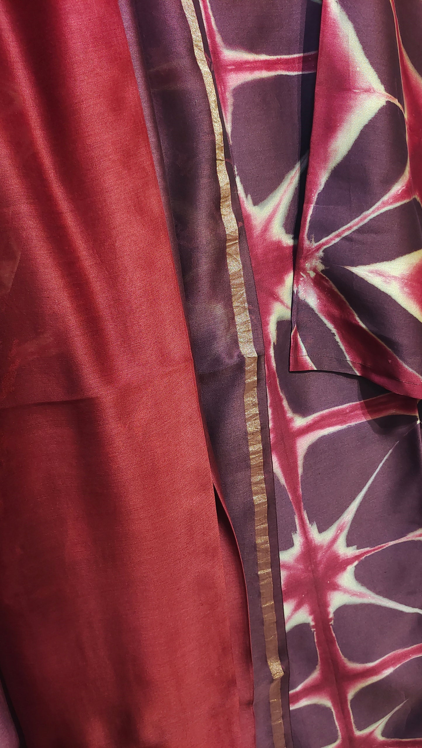 Semi Stitched Chanderi Casual Suitset
