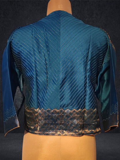 Semistitched Chanderi Ɓlouse