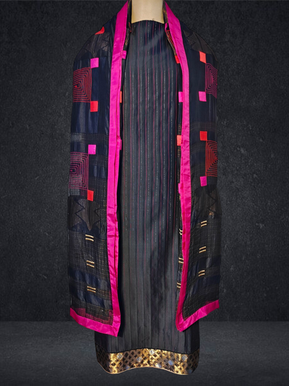 Semi Stitched Formal chanderi Suitset