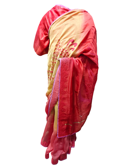 Formal Chanderi Hand Painted Saree