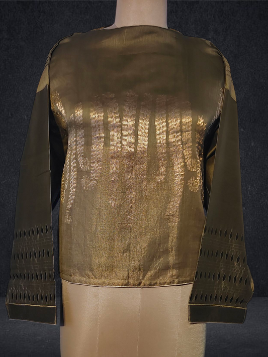 Semistitched Chanderi Ɓlouse