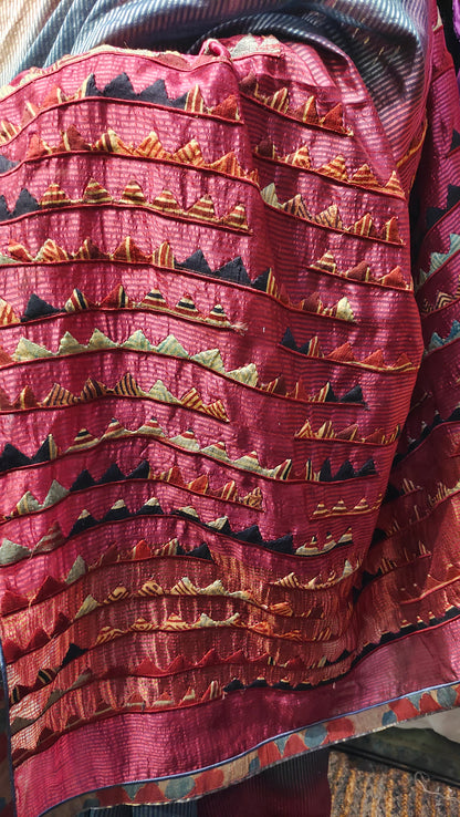 Formal Chanderi Silk Ajrakh Saree