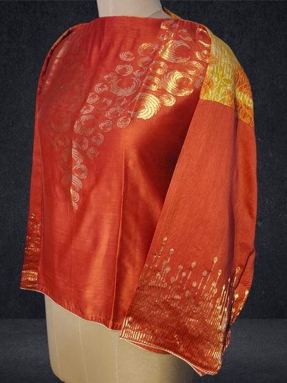 Semistitched Chanderi Ɓlouse