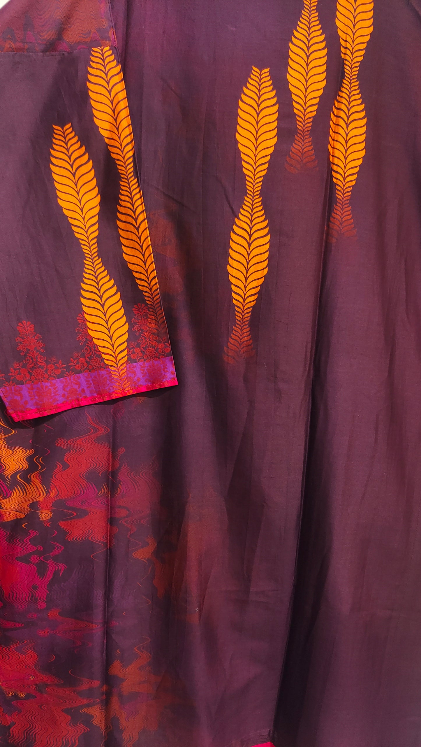 Semi Stitched Chanderi Casual Suitset