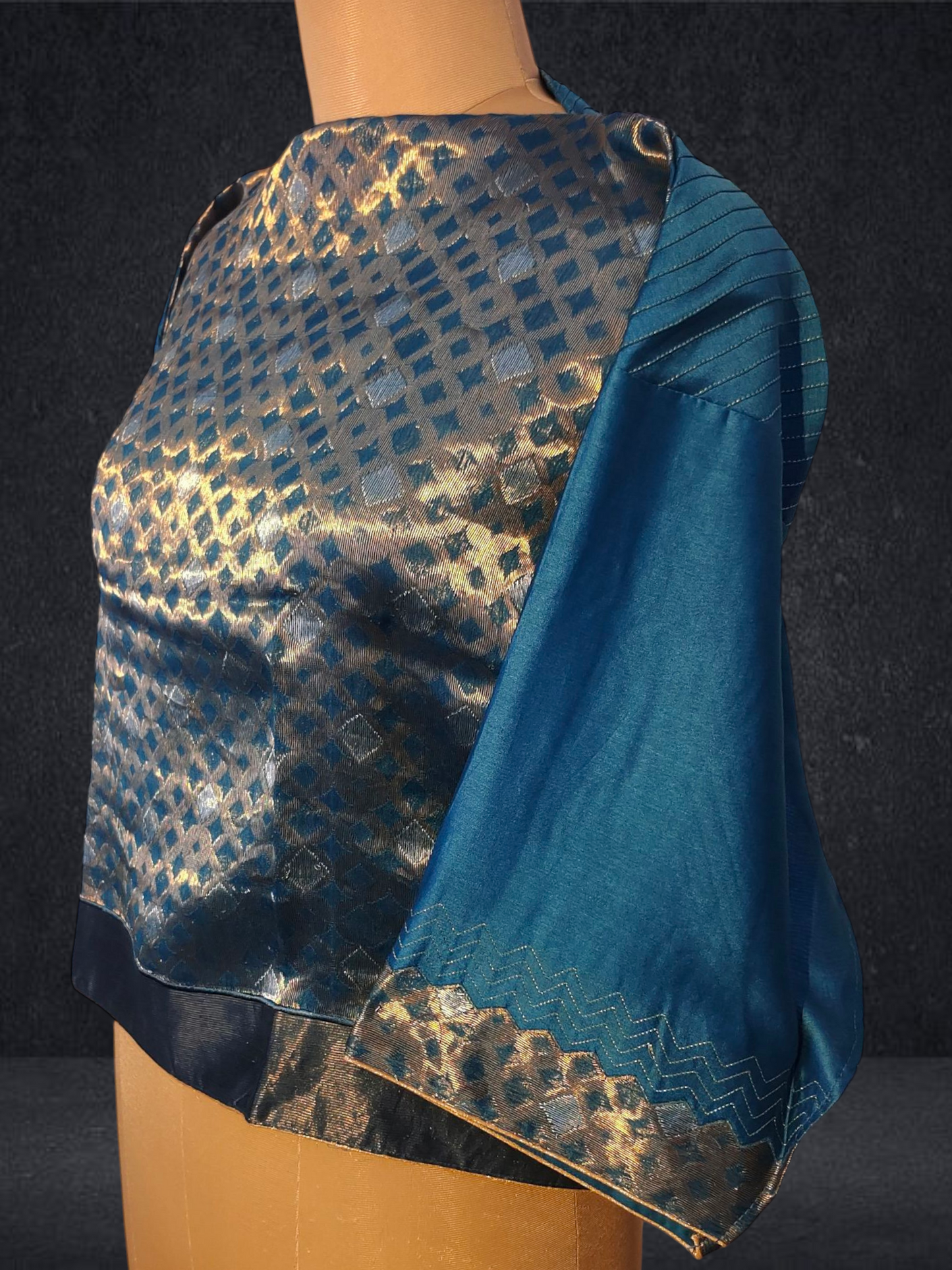 Semistitched Chanderi Ɓlouse