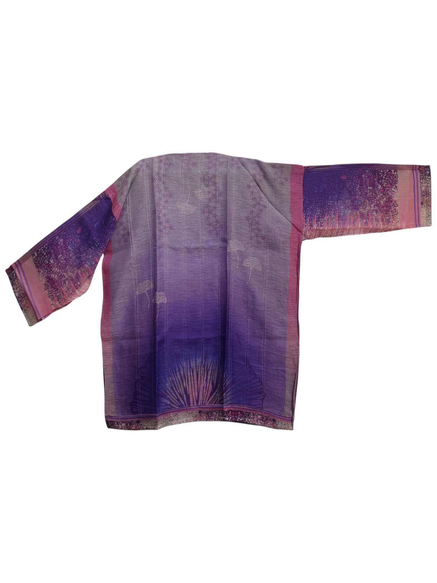 Semistitched Silk Linen Kota Digital Printed Short Tunic