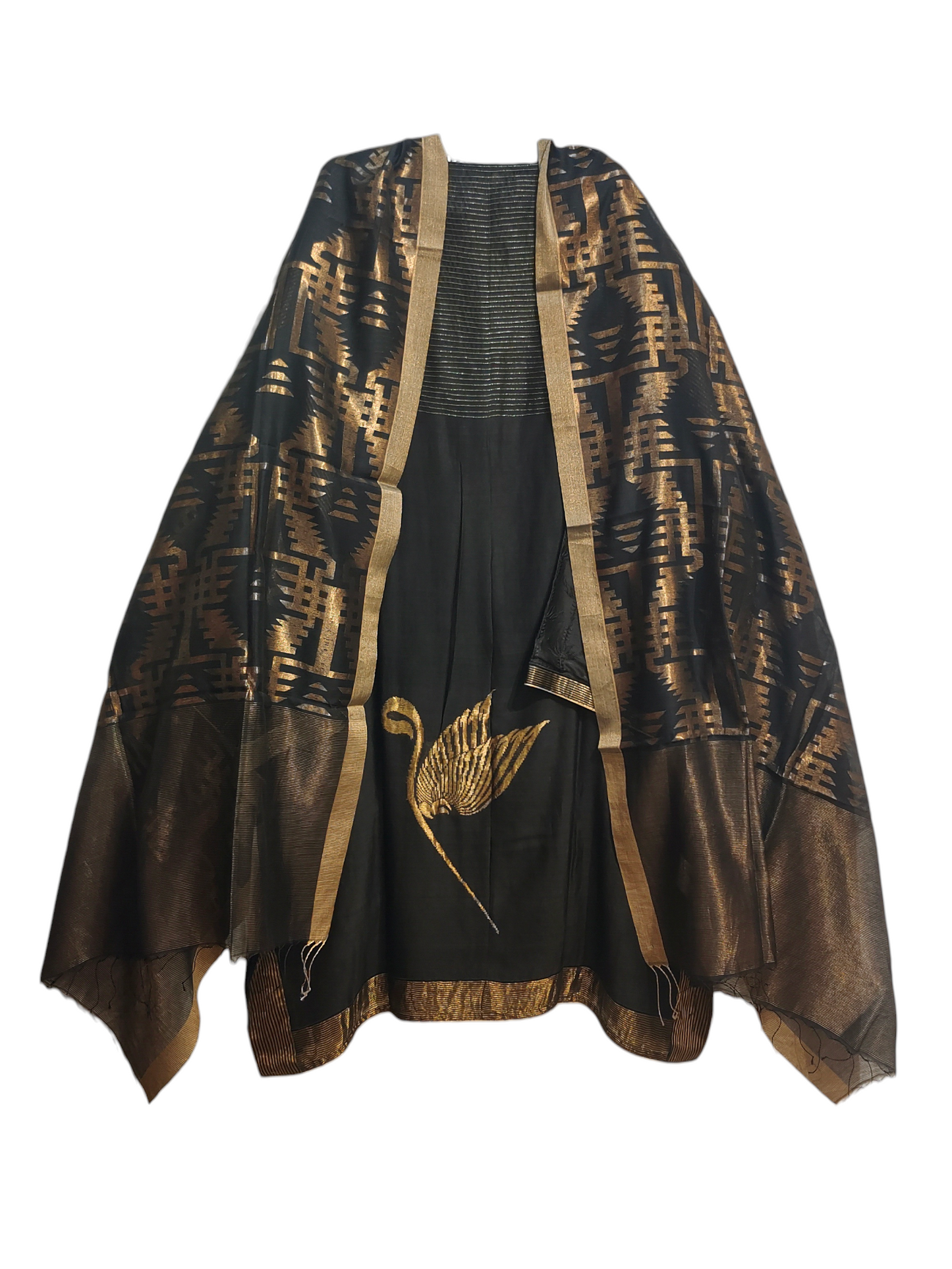 Semi Stitched Formal chanderi Suitset