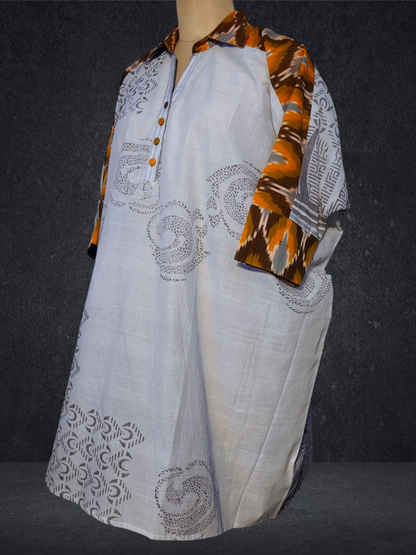 stitched Block Printed Short Tunic