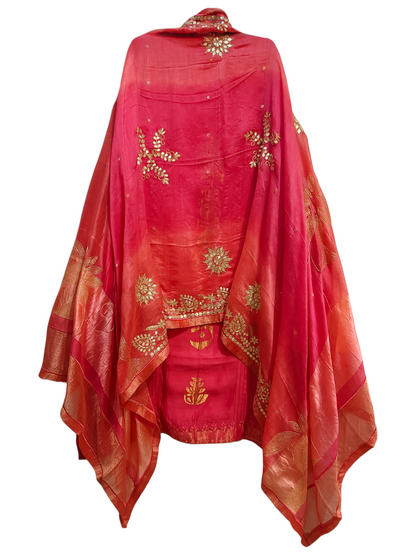 Semi Stitched Formal Chanderi Suitset