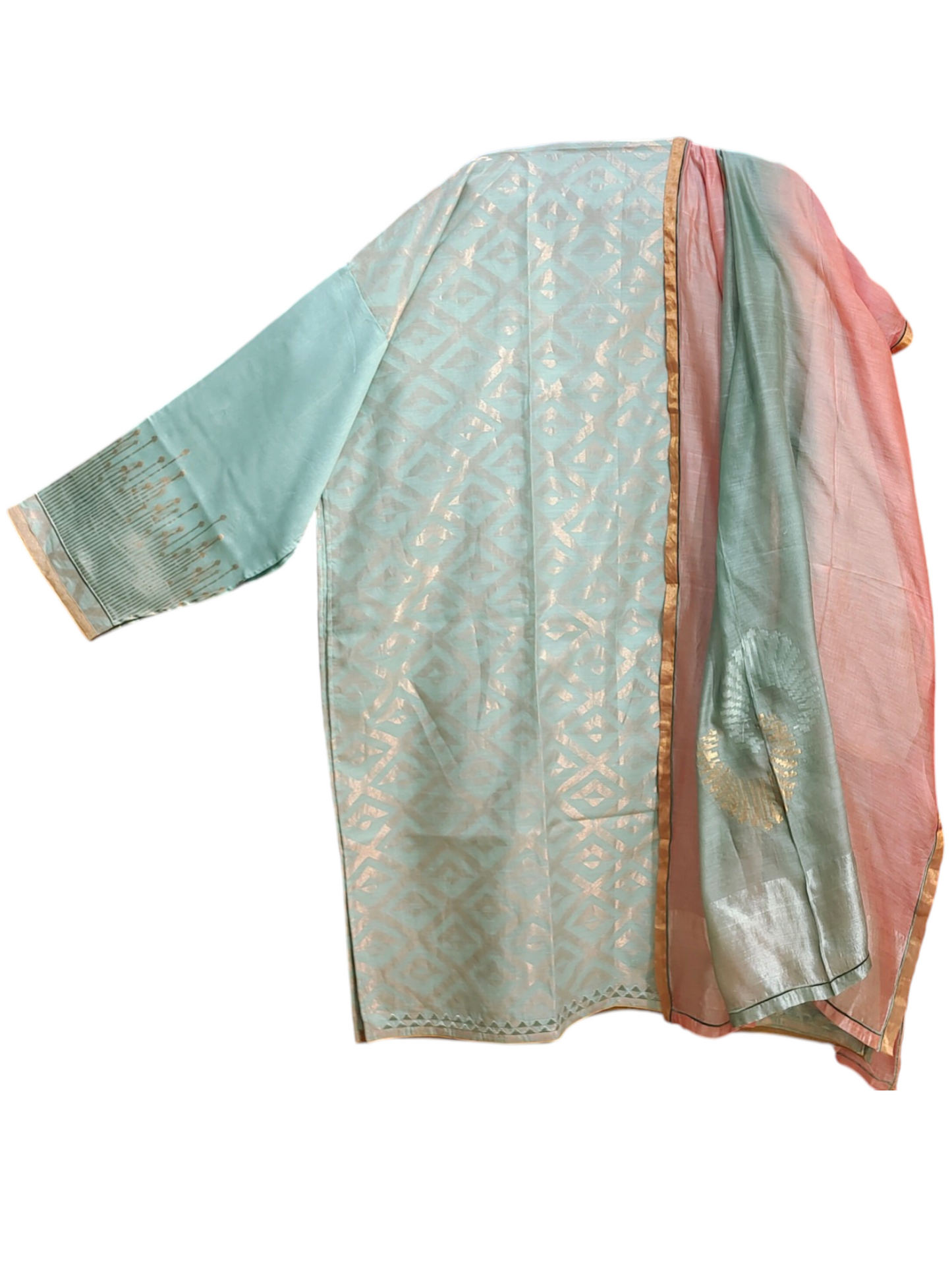 Semi Stitched Formal chanderi Suitset