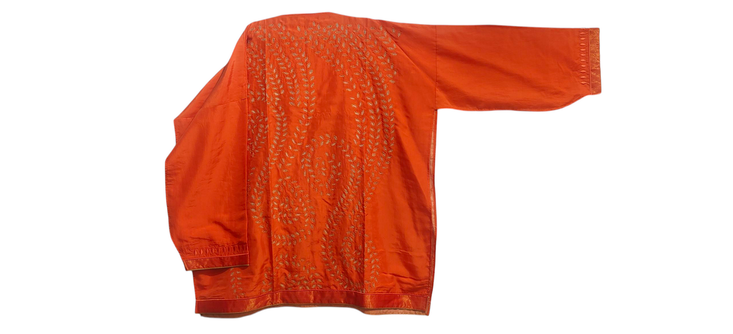 Formal chanderi Embroidered Indowestern set