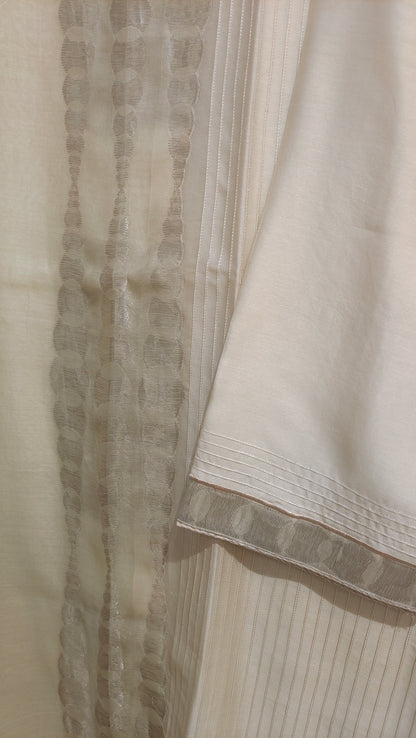Semi Stitched Chanderi Formal kurta