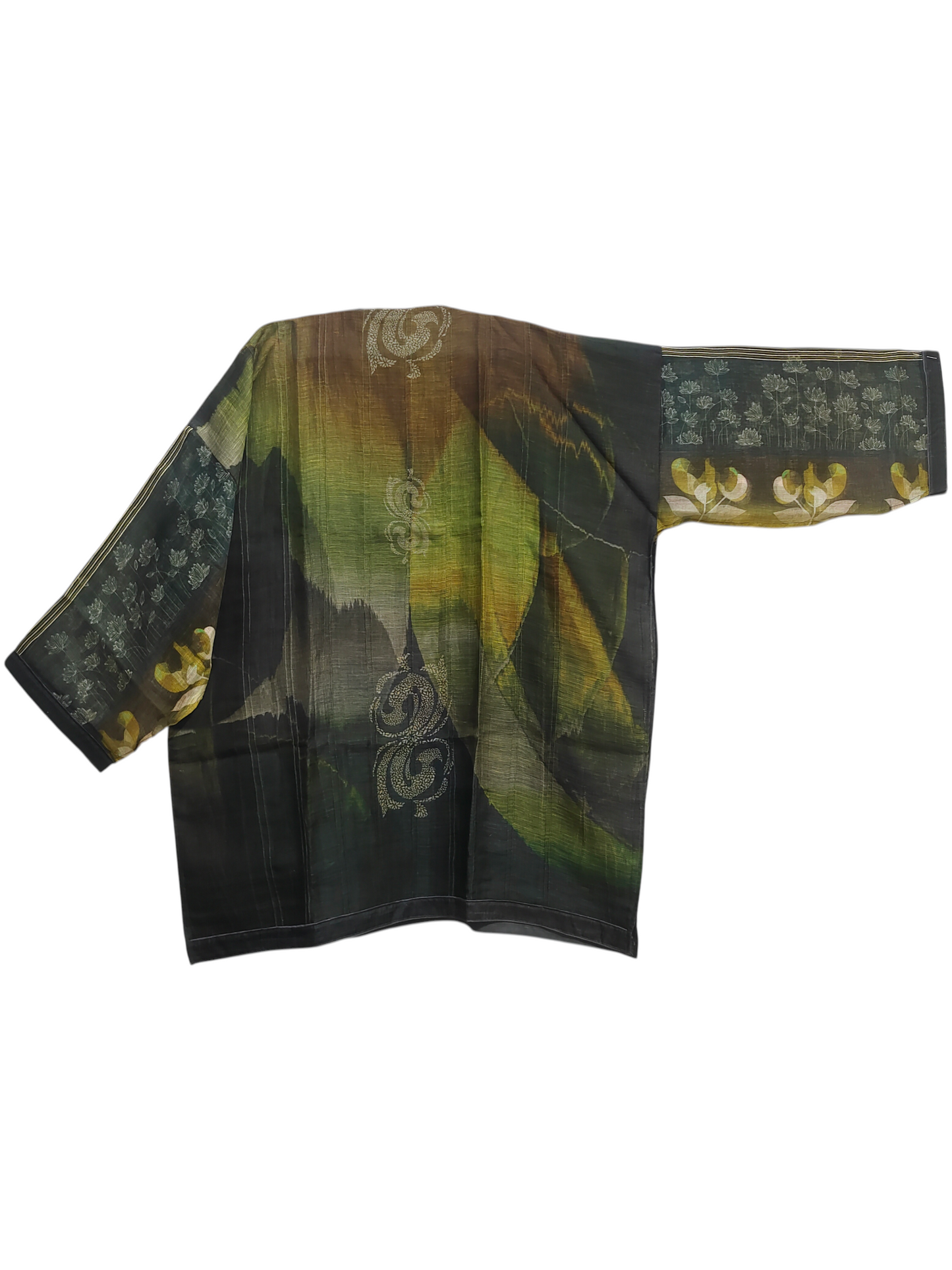 Semistitched Silk Linen Kota Digital Printed Short Tunic