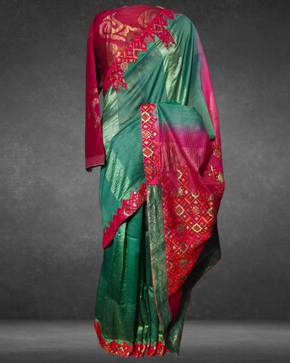 Formal Silk Chanderi With Multicolour Brocade Saree VISHAL KAPUR STUDIO