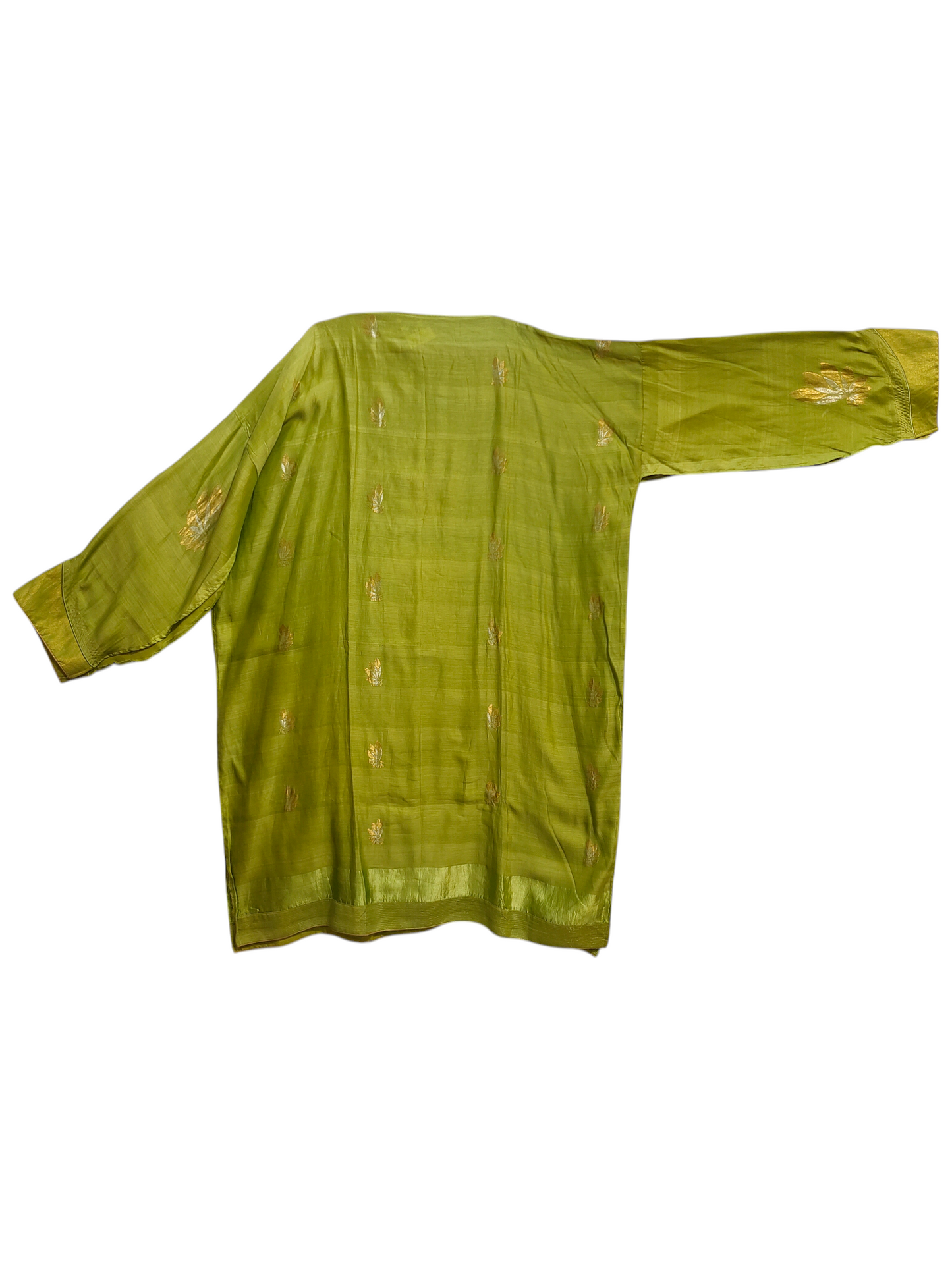 Semi Stitched Casual Chanderi Suitset