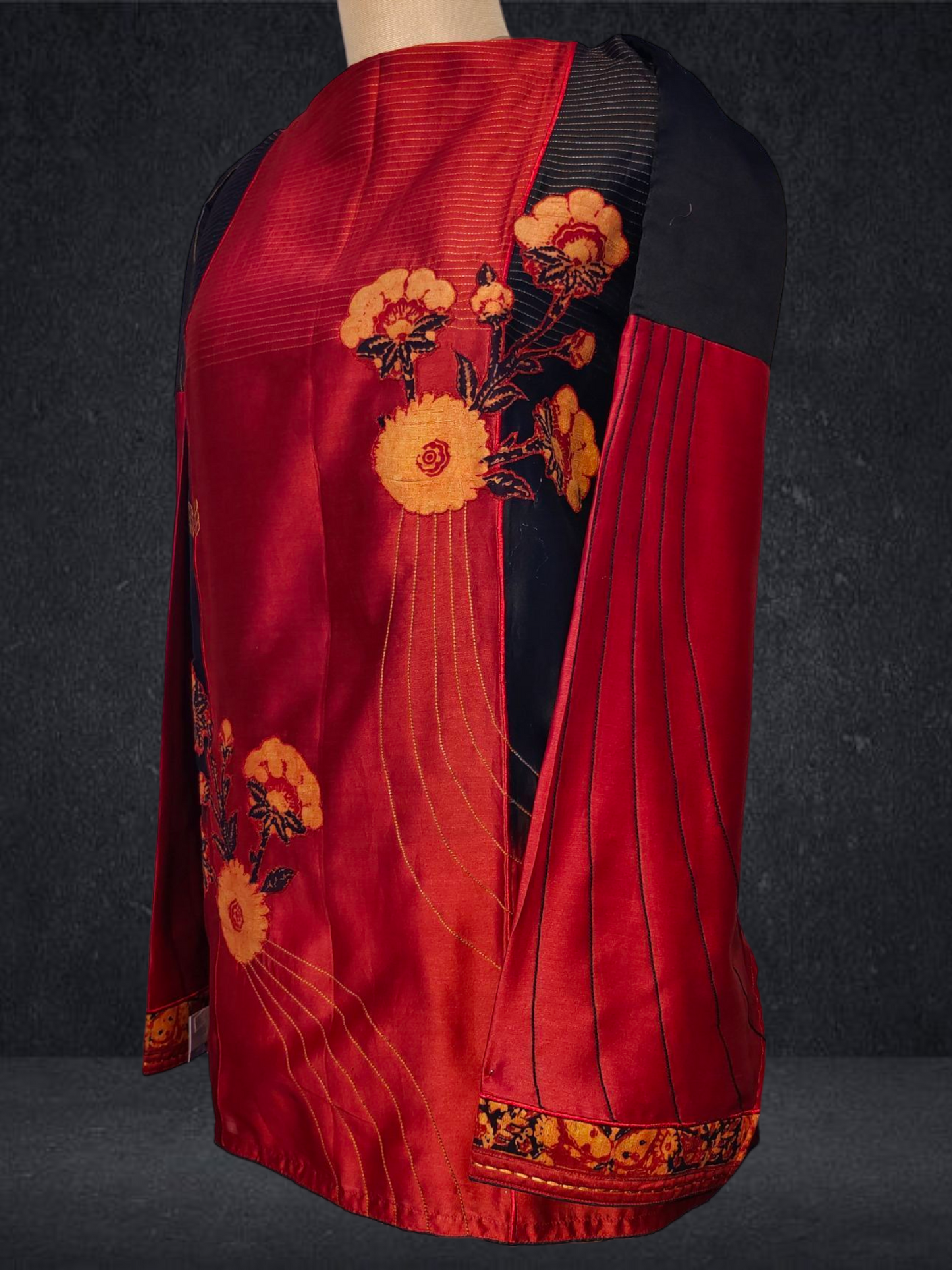 Semistitched Chanderi Ajrakh Short Tunic VISHAL KAPUR STUDIO