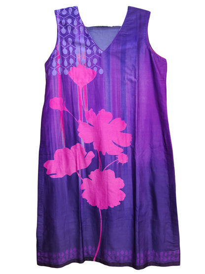 Semi Stitched Casual Chanderi dress set