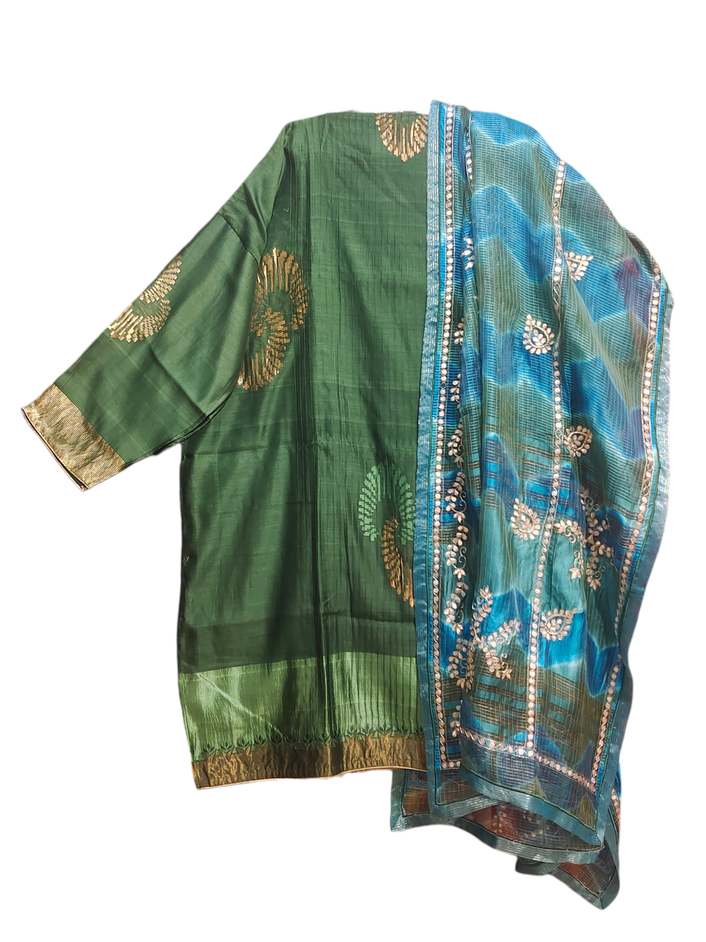 Semi Stitched Formal chanderi Suitset