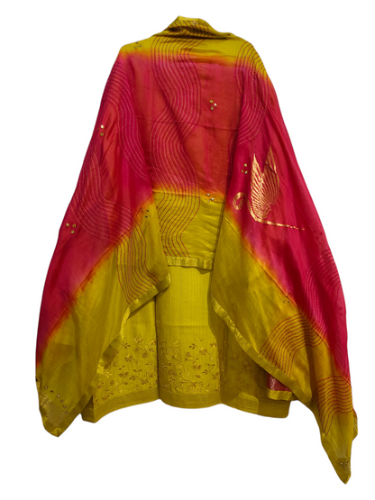 Semi Stitched Formal Chanderi Suitset