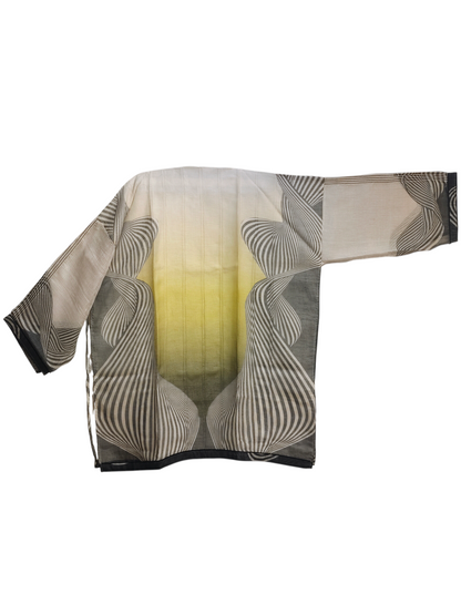 Semistitched Slik Linen Kota Digital Printed Short Tunic